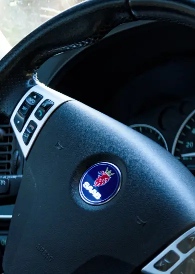 Saab steering wheel